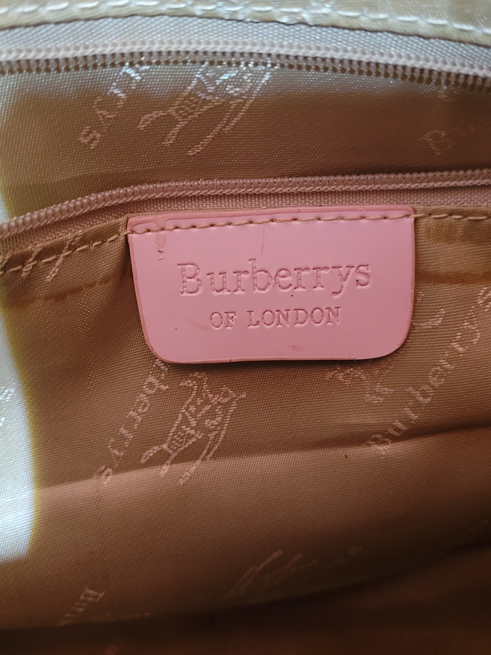 Vintage Burberrys of London Nova Check Canvas Pink Trim Purse Authentic - Picture 7 of 13